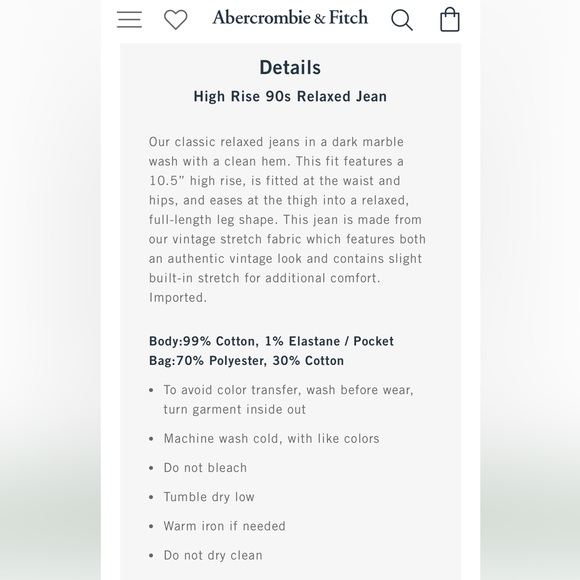 Abercrombie & Fitch High Rise 90s Relaxed Jean - Picture 10 of 12